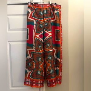 Zara print crop trousers size M